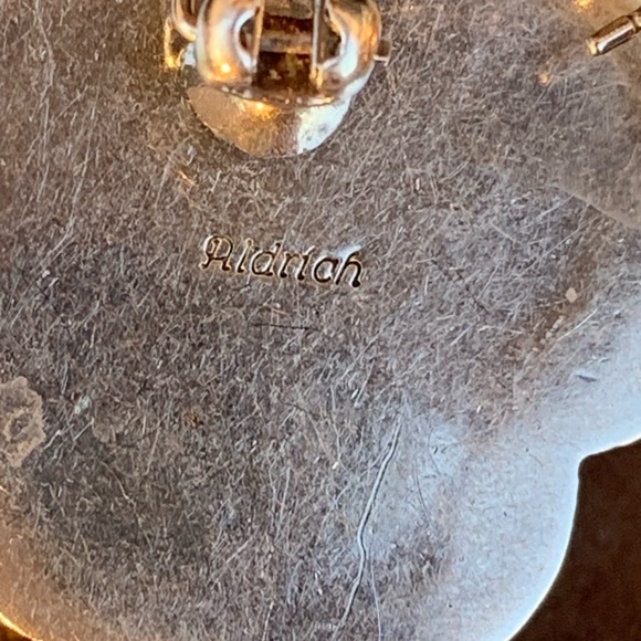 Aldrich Art Kingman Turquoise & Amethyst Inlay Heart Earrings - Picture 5 of 5